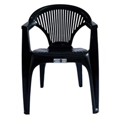 Poltrona Pvc Boa Viagem Preta Liberty Plast