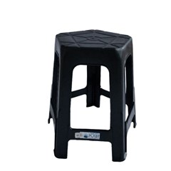 Banqueta Pvc Piedade Preta Liberty Plast