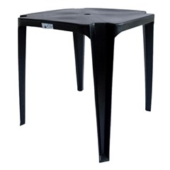 Mesa Quadrada Pvc Tamandaré Preta 70 X 70 Cm Liberty Plast