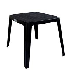 Mesa Quadrada Pvc Apoio-Centro Preta Liberty Plast