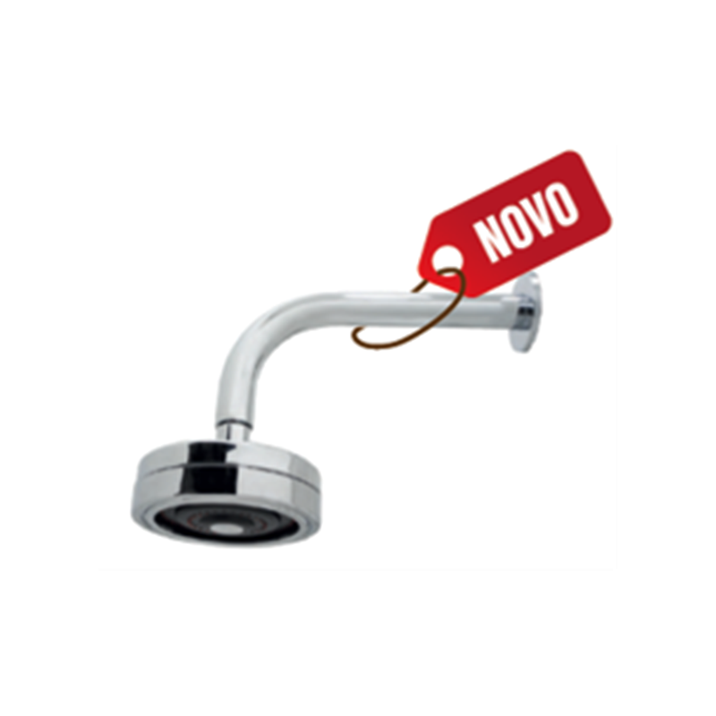 Chuveiro Redondo Articulado Metal Cromado Auto Limpante 1970 32873 Bognar