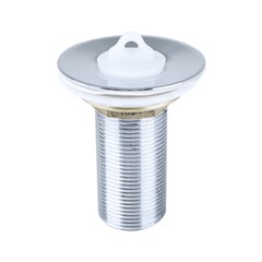 Válvula de Escoamento Metal Cromado Para Lavatório E Cuba 7/8