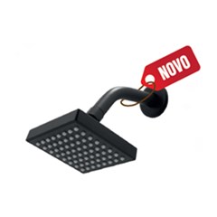 Chuveiro Quadrado Articulável Soft Rubi Square 1970 Preto 32827 Bognar