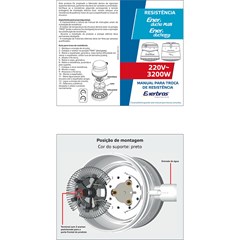 Resistência Para Enerducha Up 3200w/220v 3106-220 Enerbras