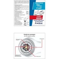 Resistência Para Ducha E-Soft 6800w/220v Res026-E Enerbras