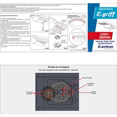 Resistência Para Ducha E-Griff 6800w/220v Res031-E Enerbras