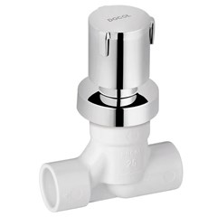 Registro Pressão Basetec Pvc 25mm 1/4 Volta Com Acabamento Riva Cromado 90005154006 Docol