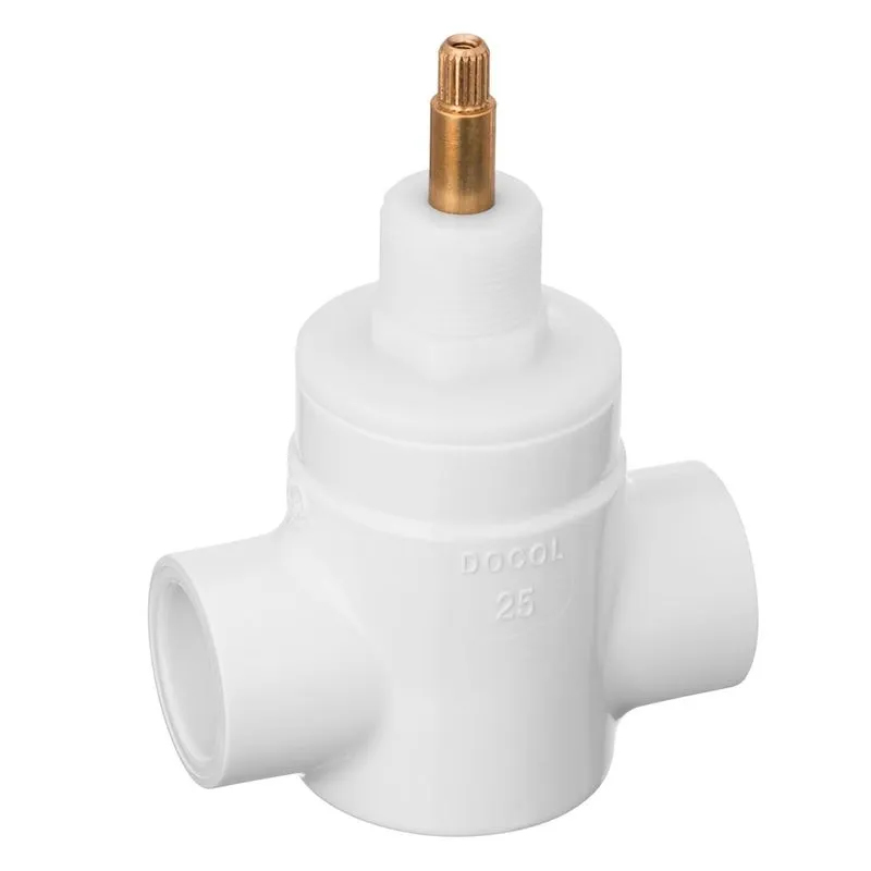 Registro Base Gaveta Sem Acabamento 1/4 Volta Basetec Pvc 25 Mm Docol