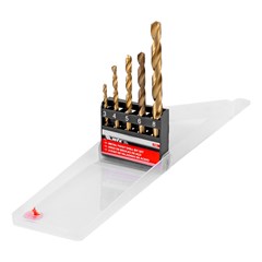Broca Para Metal(Tin)Hss Profissional Jogo Com 5 Peças (3,4,5,6 E 8mm) Mtx 723839 Toolsworld