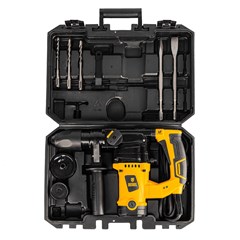 Martelo Rotativo Rompedor Sds Plus 1100w 220v Rhv-1100-26 4j Com Ponteiras, Brocas Coletor de Pó Chave E Maleta Denzel 2661055 Toolsworld