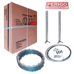 Kit Concertina (Protetor Perimetral) Não Clipada 300mmx5m (1 Rolo 5m, 2 Hastes, Arame Pantaneiro 10m, 4 Paraf.E Buchas, 40 Arames 16 P/Amarração E 1 Placa Advertência) 1184 Calhaforte