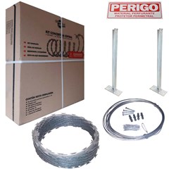 Kit Concertina (Protetor Perimetral) Não Clipada 450mmx5m (1 Rolo 5m, 2 Hastes, Arame Pantaneiro 10m, 4 Paraf.E Buchas, 40 Arames 16 P/Amarração E 1 Placa Advertência) 1185 Calhaforte