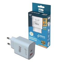 Carregador Smartphone Universal Qc+Pd Usb A/Usb C 20w Pqca-1000/20 Proquality