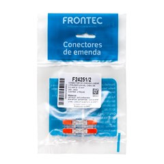 Conector Emenda 2 Fios Linear Até 1,5mm Com 2 Unidades F24251/2 Frontec