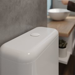 Botão Superior Para Caixa de Descarga Acoplada Acionamento Simples 2 Em 1 Branco 94890 Censi