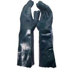 Luva de Proteção Petronit 45cm Verde Pvc Grande Da12214 Vd Xg Danny