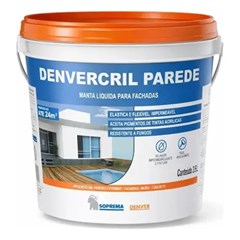 Manta Líquida Branca Flexível Impermeável Denvercril Parede Branco 3,6kg