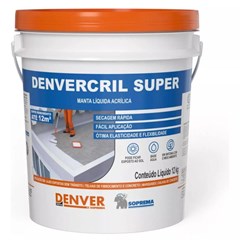 Manta Líquida Acrílica Branca Flexível Impermeável Denvercril Super Branco 12kg