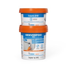 Adesivo Base Epóxi Bicomponente Consistência Pastosa Denverpoxi Max Cinza 1kg