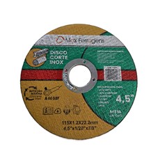 Disco de Corte Abrasivo Para Inox 115 X 1.2 X 22,2mm 10894 Max Ferragens