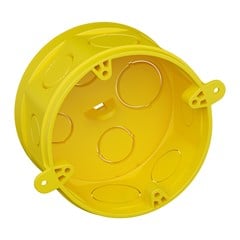 Caixa de Luz de Embutir Em Pvc Amarela 4x4