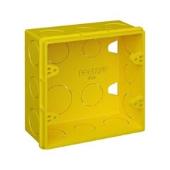 Caixa de Luz de Embutir Em Pvc Amarela 4x4